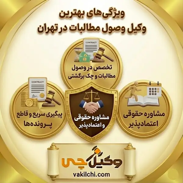ویژگی های بهترین وکلای وصول مطالبات در تهران