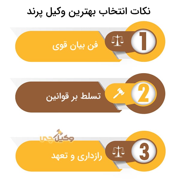 از نظر وکیل چی بهترین وکیل پرند چه کسی است؟