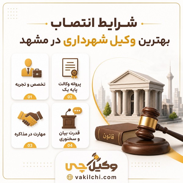 شرایط انتصاب بهترین وکیل شهرداری در مشهد 