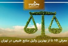 بهترین وکیل منابع طبیعی در تهران