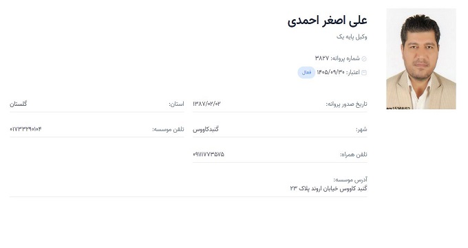وکیل علی اصغر احمدی