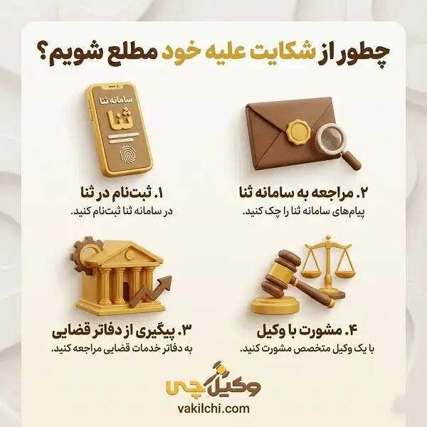 چطور و چگونه از وجود شکایت علیه خودمان مطلع شویم؟ 