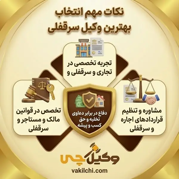 ویژگی های مهم بهترین وکیل سرقفلی در تهران