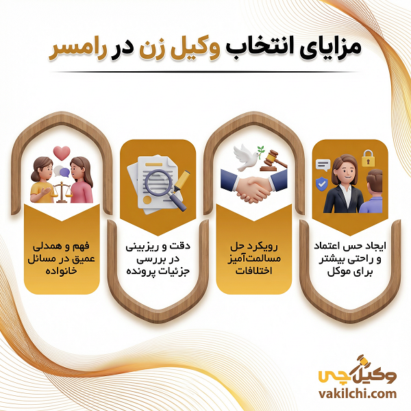 مزایای انتخاب وکیل زن در رامسر