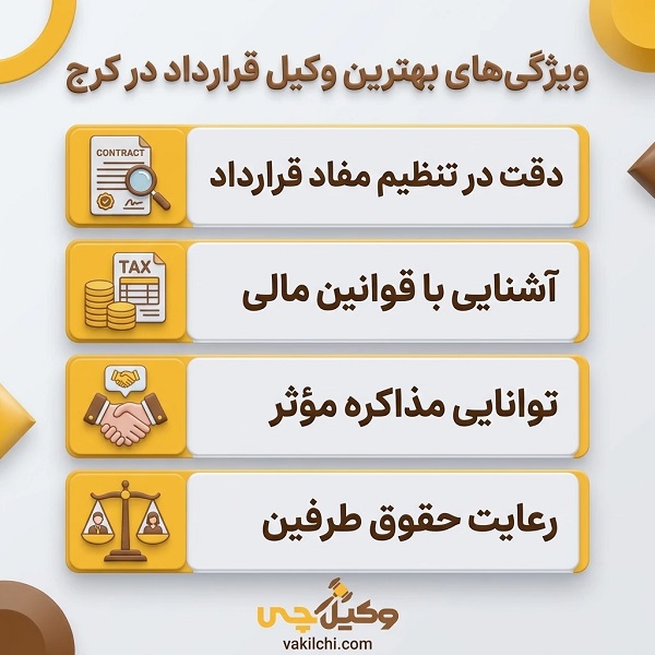 بهترین وکیل تنظیم قرارداد در کرج کیست؟ راهنمای انتخاب وکیل
