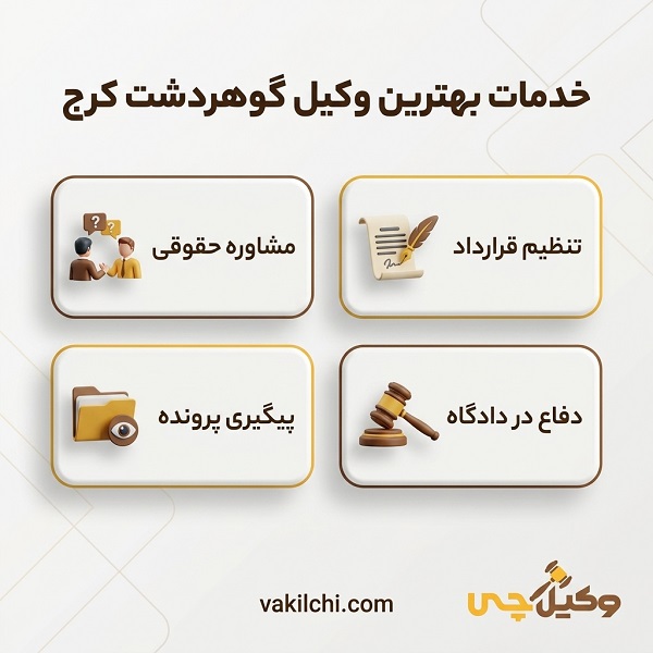 نقش بهترین وکیل گوهردشت کرج در دفاع حرفه‌ای از حقوق شما