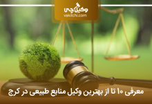 بهترین وکیل منابع طبیعی در کرج