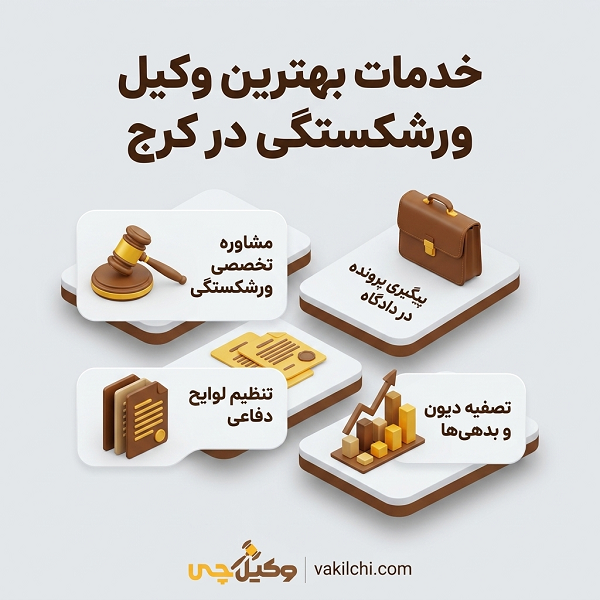 خدمات بهترین وکیل ورشکستگی در کرج