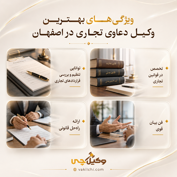 اقدامات تخصصی بهترین وکیل دعاوی تجاری اصفهان