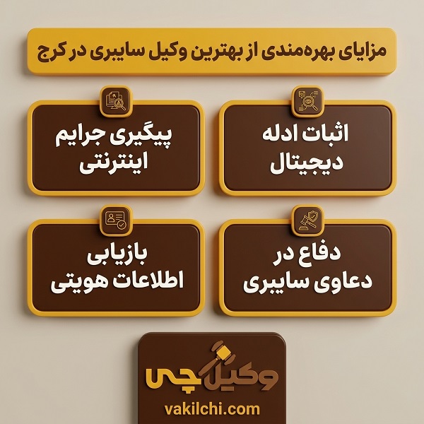 مزایای بهره مندی از بهترین وکیل سایبری در کرج