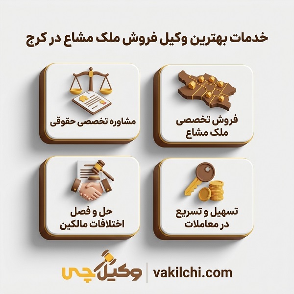 خدمات بهترین وکیل فروش ملک مشاع در کرج
