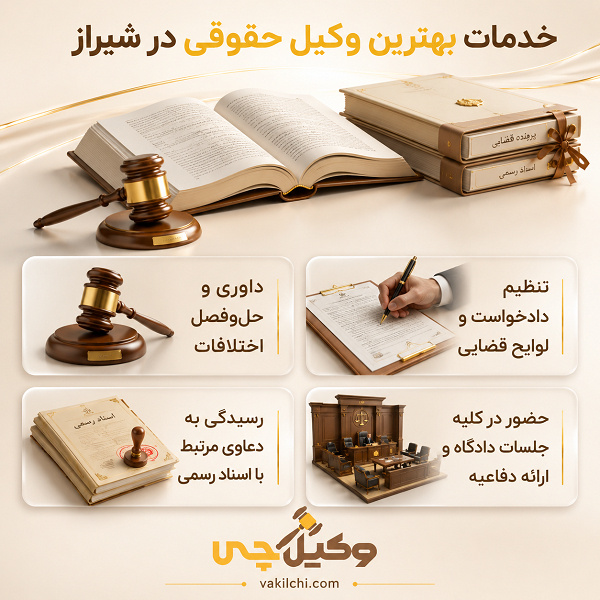 خدمات بهترین وکیل حقوقی در شیراز