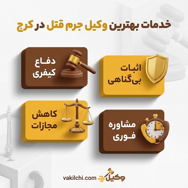 خدمات بهترین وکیل جرم قتل در کرج
