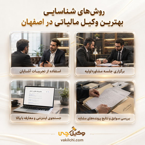 روشهای شناسایی بهترین وکیل مالیاتی در اصفهان