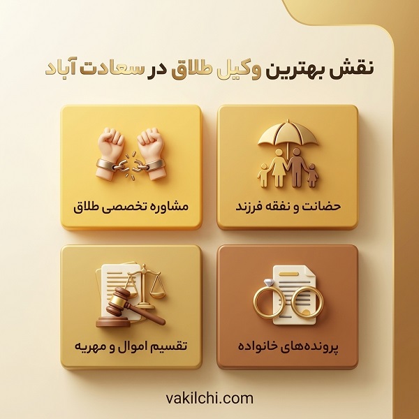 نقش بهترین وکیل طلاق در سعادت آباد