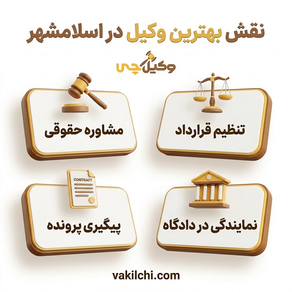 خدمات تخصصی بهترین وکیل در اسلامشهر