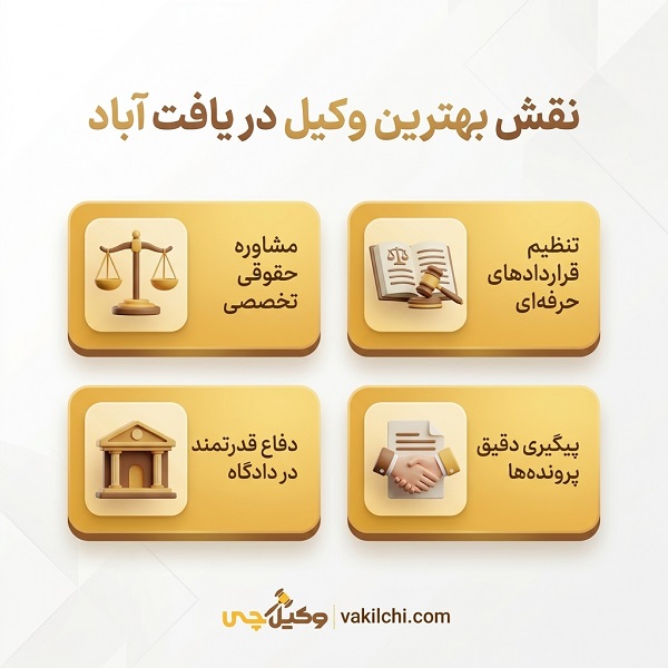 نقش بهترین وکیل در یافت آباد