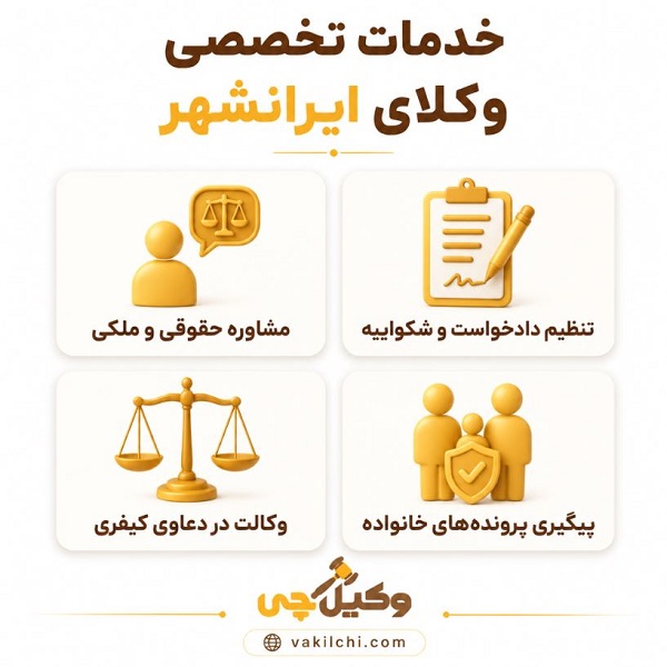 خدمات تخصصی وکلای ایرانشهر 